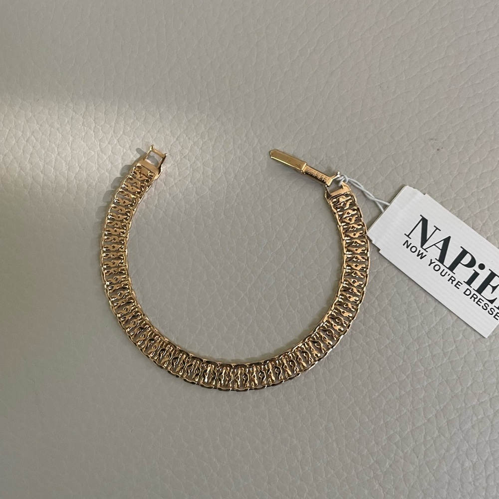 Napier Gold-Tone Textured Bracelet